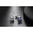 thumbnail image 4 of Princess 6mm Stud Earrings White Gold Plated Cz Womens Ginger Lyne Collection, 4 of 4