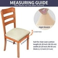thumbnail image 4 of 4 Pack Beige Seat Covers for Dining Chairs,Removable Washable Anti-Dust Kitchen Chair Slipcovers,Stretch Upholstered Office Chair Seat Cushion Slipcovers Protectors, 4 of 7