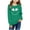 Green, variant on Girls St. Patrick's Day Casual Sweatshirt Long Sleeve Shirts Cute Clover Shamrock Pullover Tops