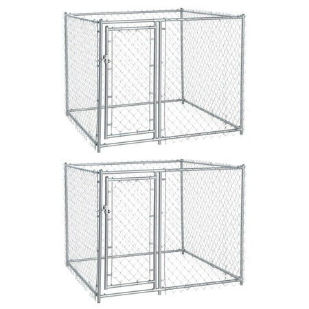Lucky Dog 5 X 4 Foot Heavy Duty Outdoor Chain Link Kennel 2 Lucky Dog 5 X 4 Foot Heavy Duty Outdoor Chain Link Kennel 2 Pack