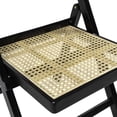 thumbnail image 5 of JONATHAN Y Theo Mid-Century Vintage Wood Rattan Folding Chair with Adjustable Back, Black (Set of 2), FLD1000C-SET2, 5 of 6