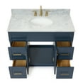 thumbnail image 5 of Ariel Hamlet 43 In. Oval Sink Vanity With 0.75 In. Carrara White Countertop In Midnight Blue, 5 of 11