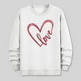 thumbnail image 4 of Sweatshirts for Men Hearted-Printed Graphic Crew Neck Long Sleeve Pullover Fall Tops White XXXL, 4 of 6