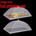 thumbnail image 4 of LNGOOR Large White Foldable Food Cover with Lace Design - Insect & Dust Proof  Perfect for Outdoor Parties  Picnics  BBQs & Camping  Kitchen Organization Essential, 4 of 5