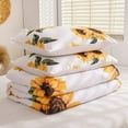 thumbnail image 3 of NTBED 3-Pieces White Sunflowers Botanical Comforter Bedding Sets, Twin, 3 of 7