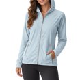 thumbnail image 3 of Women's Hoodie Full Zip Up 2026 Lightweight Breathable Open Front Jacket Cover Up for Summer Beach Outfits Drop Shoulder Outerwear Tops, 3 of 8