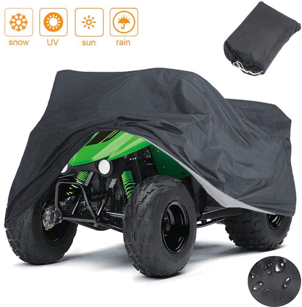 All-Weather Protection ATV Cover Coverify ATV Cover 420D Waterproof Oxford Fabric XL Quad ATV Outdoor Storage Cover 4 Wheeler Cover fit Polaris Yamaha Can-Am Suzuki Kawasaki 