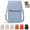 Blue, variant on Touchscreen Phone Crossbody Bag, Anti-Theft Genuine Leather Messenger Purse for Women & Men, Lightweight Travel Shoulder Bag