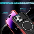 thumbnail image 3 of Dteck for iPhone 15 Pro Max Case with 360 Rotatable Magnetic Ring Stand Military-Grade Protection Compatatible with MagSafe Shockproof Translucent Phone Cases for Women men 6.7 Inch,Red + Black, 3 of 10