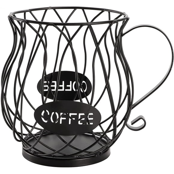 Large Capacity K Cup Coffee Pod Holder Metal Organizer Mug for Kitchen Home Cafe