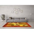 thumbnail image 3 of Ahgly Company Machine Washable Indoor Rectangle Abstract Yellow Contemporary Area Rugs, 7' x 10', 3 of 4