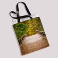 thumbnail image 2 of PKQWTM Wooden bridge in the autumn forest Canvas Shoulder Bags Handbags Tote Bags Shopping Bag, 2 of 2