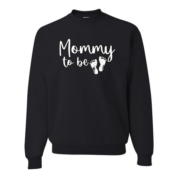 Wild Bobby, Mommy to Be Pregnancy Reveal Gift Parents to Be, Pop Culture, Unisex Crewneck Graphic Sweatshirt, Black, Small
