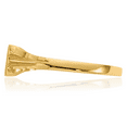 thumbnail image 3 of 14K Solid Yellow Gold Custom Engraved Signet Ring Handmade Personalized Monogram Initial Letter Band, 3 of 5