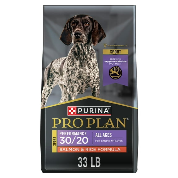 Purina Pro Plan High Protein Dog Food, Sport 30/20 Salmon and Rice Dog Food Dry Formula, 33 lb Bag