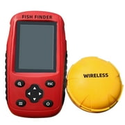 Tomshoo Portable Fishfinder Wireless Fish Finder Sound Transmission Sensor Search Fish Size Water Temperature Bottom Contour