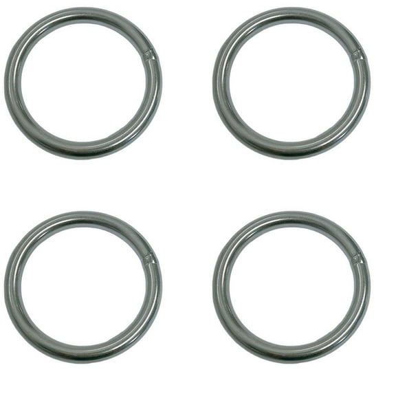 4000 Lbs WLL Marine Stainless Steel Round Ring Link Connect 3/8" Boat Yatch 4 Pc