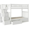thumbnail image 6 of HomeStock Zen Zone Staircase Bunk with Turbo Charger and Bed Drawers-Color:White,Size:Twin over Twin, 6 of 10