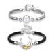 thumbnail image 1 of LUVCLS Pulseras de pareja para mujeres y hombres, pulseras a juego para parejas, luna y pulsera, colgante de pareja de cuerda trenzada de ballena, 1 of 7