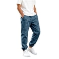 thumbnail image 3 of Boys Stretched Waist Ankle Tapered Sweatpants, Soft Long Work Style Trousers With Side Pockets, Boys Athletic Pants For School Play And Outdoor Daily | Akmoler,Blue 12-13 Years, 3 of 6