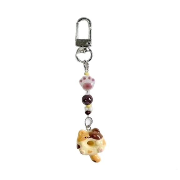 Lerpwige Doughnuts Cat Design Phone Charm Accessory Pendant For Bags And Personal Belongings