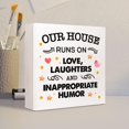 thumbnail image 4 of Zomyto 5x5 In Inspirational Wooden Box Sign Desk Decorations for Home Bathroom Desk Shelf Table Decor (Our House), 4 of 6