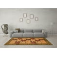 thumbnail image 3 of Ahgly Company Indoor Square Abstract Orange Modern Area Rugs, 5' Square, 3 of 4