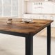 thumbnail image 4 of Qinaqin 78.7-inch Largo de Profundidad Madera Rectangular Kitchen cm Profundidadining Mesa para 6 con a Robusto Metálico Frame y Rústico Marrón Finish, 4 of 7