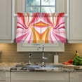 thumbnail image 2 of Yayeee Kitchen Curtains Tier Pair Light Filtering 27"x24" Rod Pocket Short Cafe Window Panel, Swirling Lines, 2 of 7