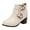 Beige, variant on Wide Calf Western Boots Woman Mid-Calf Cowgirl Boots Cowboy Western Pull-On Tabs Pointy Toe Boot Green,5.5