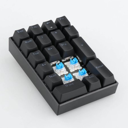 pitrice K23 Mini Numpad LED Gaming Numeric Backlit Wire red Blue 21keys ...