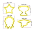 thumbnail image 2 of Set de Cortadores para Galletas Boris Diseño Graduación 4 pz Amarillo, 2 of 2