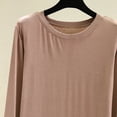 thumbnail image 6 of Bovxnpu Women's Pajama Tops Long Sleeve Crewneck Loose Lounge Top Casual Sleepwear, 6 of 6