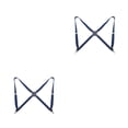 thumbnail image 4 of QualitChoice Polyester Hommes Femmes Attelle Mode Remplacement Facile à Assortir Portable Couleur Unie Ajustable Attelles Bleu Foncé 2 Pcs, 4 of 6