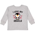 thumbnail image 3 of Inktastic I Love My Abuela with Cute Penguin and Hearts Girls Long Sleeve Toddler T-Shirt, 3 of 5