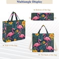 thumbnail image 6 of FORMRS Womens Corduroy Tote Bag Crossbody Shoulder Handbag with Pocket, Yellow Floral Flamingo, 6 of 7