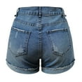 thumbnail image 5 of Puntoco Plus Size Clearance Women Pocket Summer Ripped Denim Shorts Super Shorts, 5 of 6