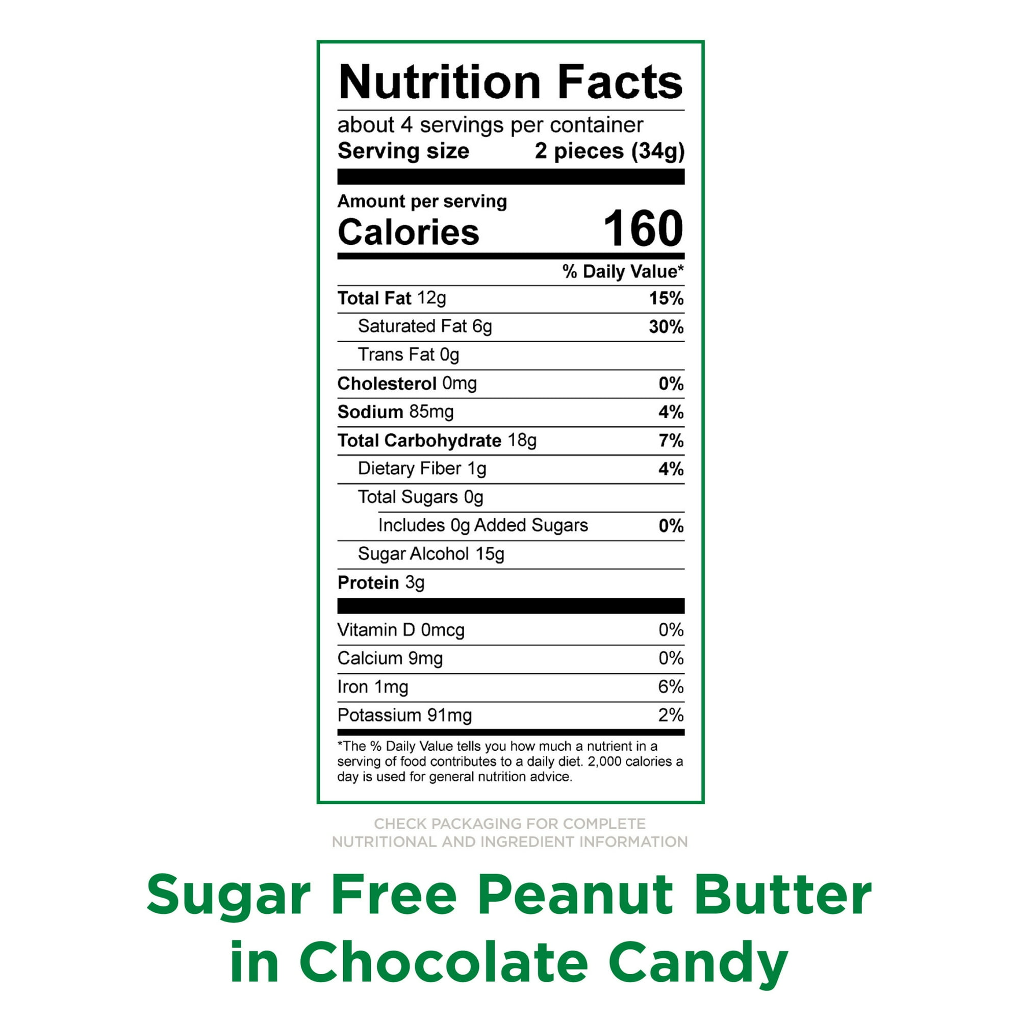 Russell Stover Chocolates Sugar Free Milk Choc Peanut Butter Cup Mini Gusset Bag 4.7oz (8 Pieces)
