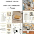 thumbnail image 4 of Evideco SMOOTH Collection of Bathroom Accessories up to 4 Pieces. Full Set 4 Pieces - White, 4 of 5