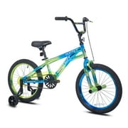 18 Kent Glitch BMX Child Bicycle, 18 Wheels, Kids Ages 6-12 Years, Blue/Green