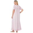 thumbnail image 3 of Dreams & Co. Women's Plus Size Long Floral Print Cotton Gown Pajamas, 3 of 6
