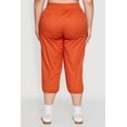 thumbnail image 5 of Womens Plus Size Poplin Drawstring Hem Utility Capris, 5 of 5