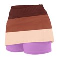 thumbnail image 5 of LEBONYARD 2025 Clearance Clothes,Women's High-Slit Yoga Skirt Shorts,Women's New Patchwork Mid-waist Skirt Pants Sports Casual Shorts Bottoming Skirt Pants Brown XXXXL, 5 of 5
