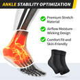 thumbnail image 6 of CAMBIVO Ankle Compression Socks for Women and Men, 2 Pack Ankle Support Brace for Plantar Fasciitis, Elastic Bandage Ankle Wrap, Black XL, 6 of 6