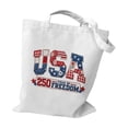 thumbnail image 2 of Beautynvta 250th Anniversary Canvas Tote, Reusable Grocery Bag, 4th July Print Shoulder Bag for Shopping, Beach, 2 of 7