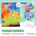 thumbnail image 6 of Wegreeco Washable Reusable Baby Cloth Pocket Diapers 6 Pack + 6 Bamboo Inserts (with 1 Wet Bag,Tie-dye), 6 of 6