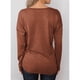 thumbnail image 4 of Top de manga larga para mujer, cuello en V con botones, sudadera de manga larga de color puro, blusa informal con botones, máxima comodidad, 4 of 6