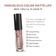 thumbnail image 2 of Eternal Marvelous Color Matte Lips Nude Velvet Liquid Lipstick – Soft Matte Lip Cream for Long-lasting Makeup, 0.13 Oz (#03 Fabulous), 2 of 5