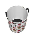 thumbnail image 3 of PAYOHTO Foldable Laundry Room Hamper Bucket Waterproof Bathroom Basket for College Student Living Room Storage Pillows Blankets Cute French Bulldog Heart, 3 of 8