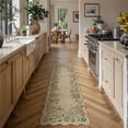 thumbnail image 2 of BERTHMEER 2'×6' Runner Rugs for Hallway Bedroom Entryway Entrance Laundry Indoor Beige Modern Non Slip Low Pile Easy-jute Floral Insect Dragonfly Butterfly Pattern Runner Rugs, Multicolor, 2 of 5